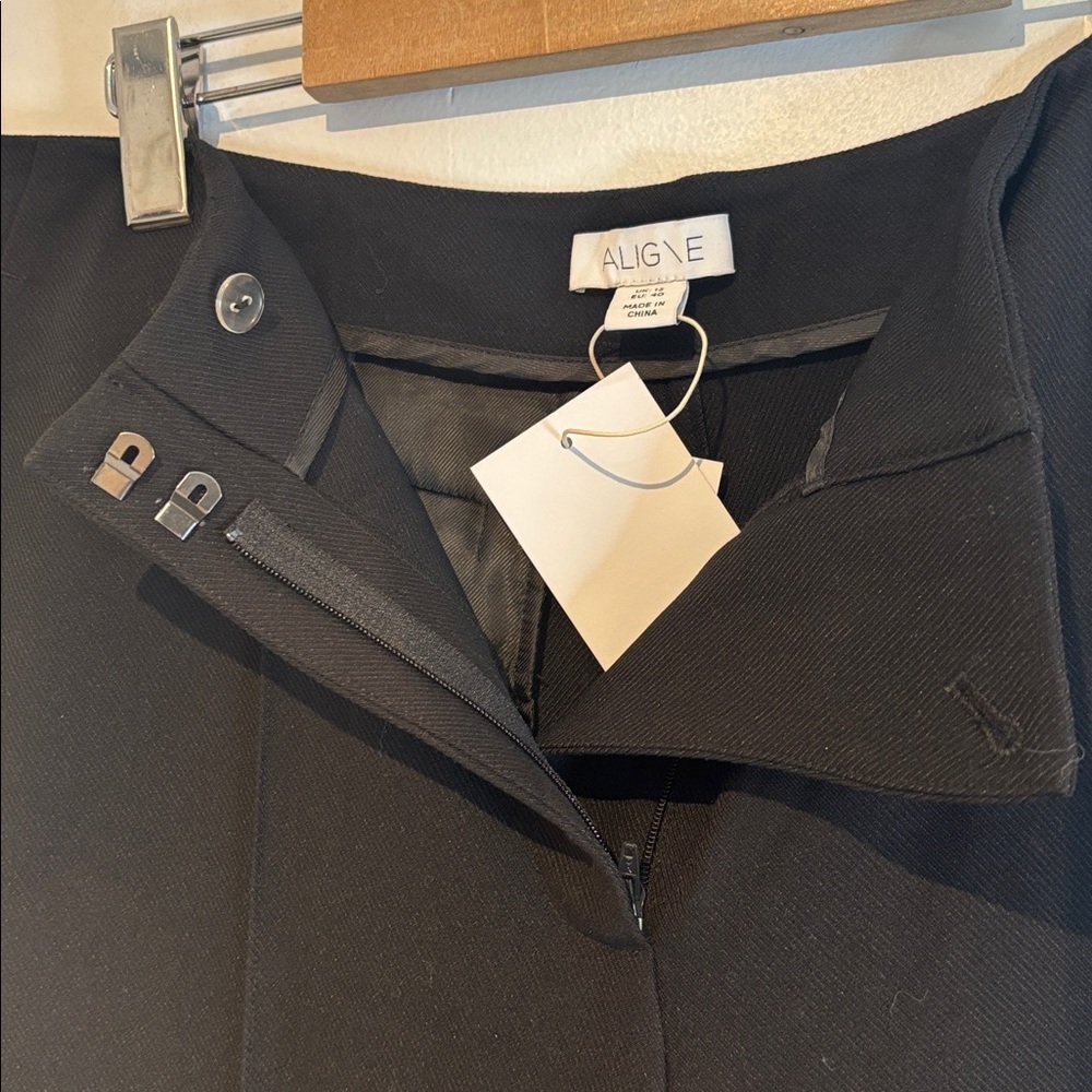 Aligne Kai Low-Rise Wide-Leg Trousers black US8 NWT - Picture 7 of 16